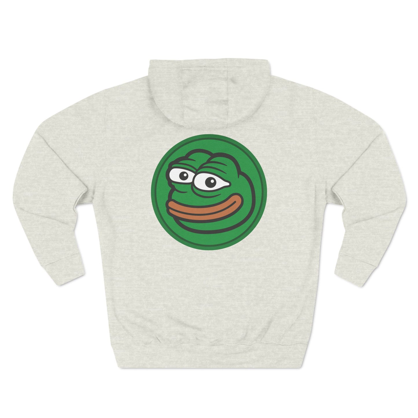 Fleece Hoodie: Pepecoin Frog Logo Design