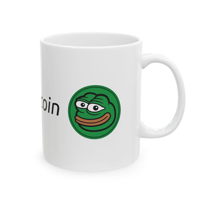 Mug for Frens and Pepecoin Holder, Ceramic Mug