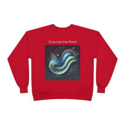 Crewneck Sweatshirt - Crypto Pond Abstract Design - For The Frens