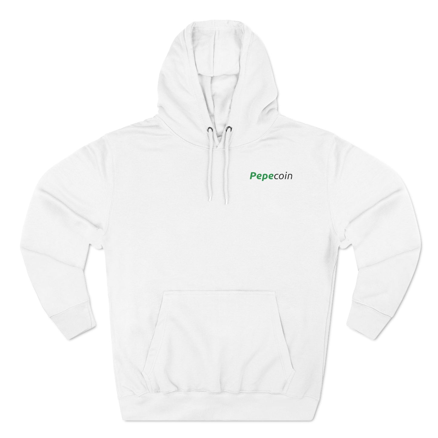 Fleece Hoodie: Pepecoin Frog Logo Design