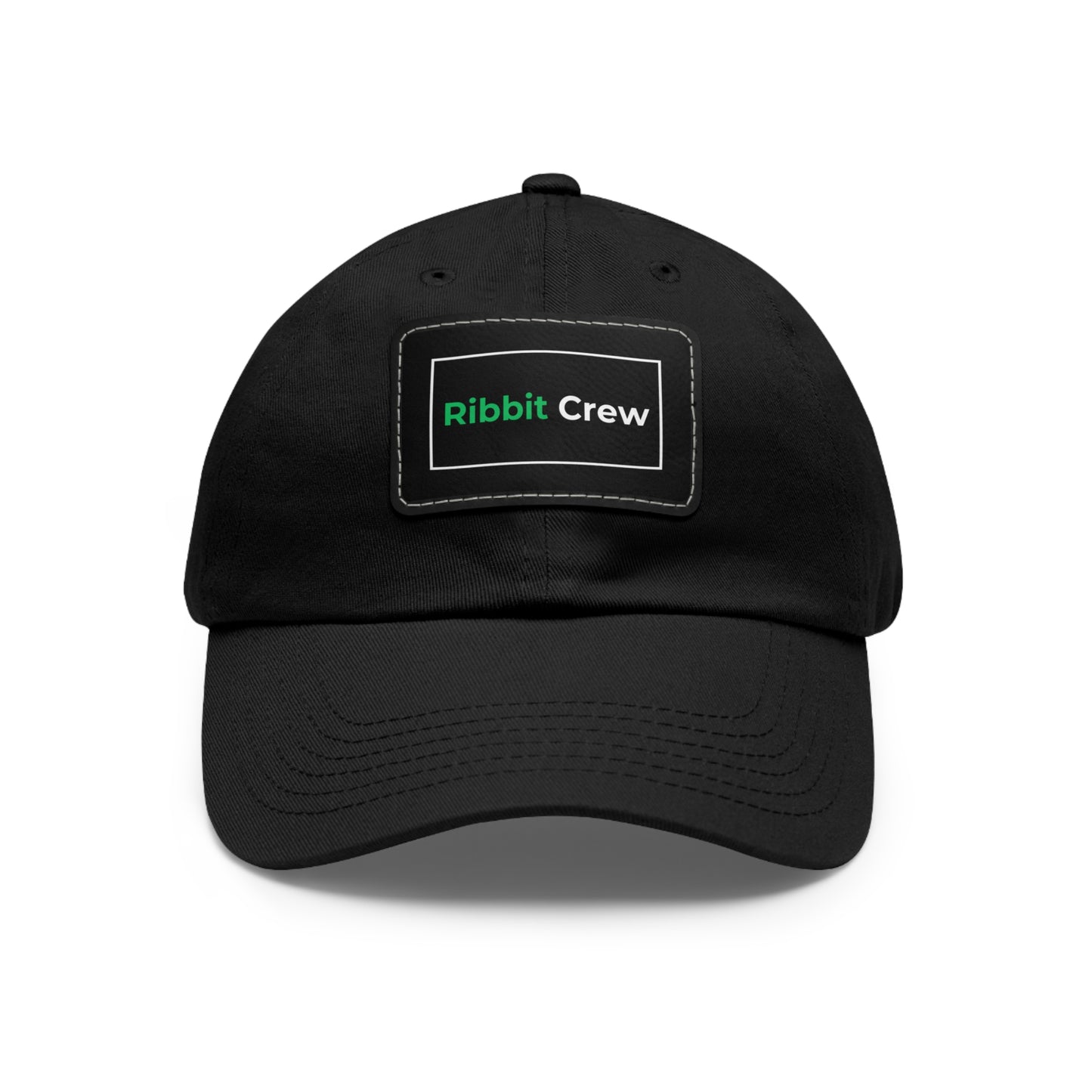 Dad Hat - Ribbit Crew Pepecoin Hodlers Leather Patch