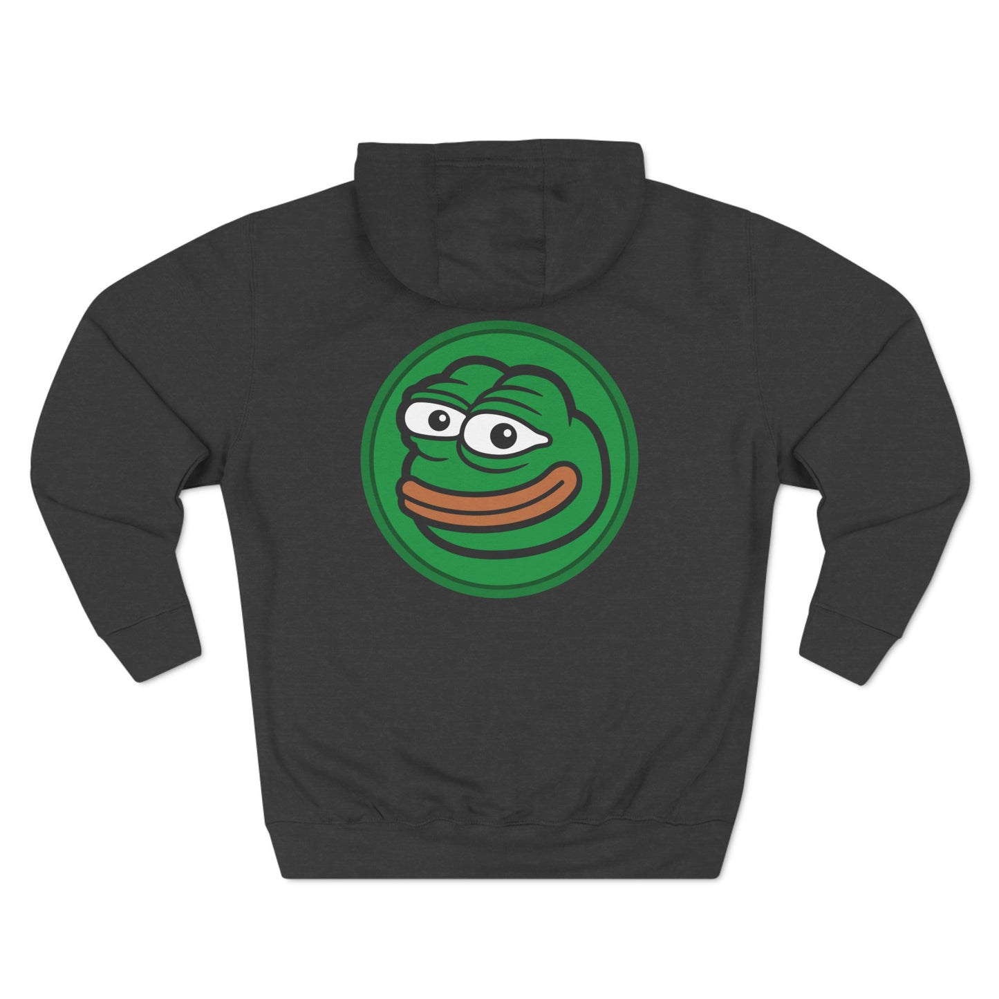 Fleece Hoodie: Pepecoin Frog Logo Design