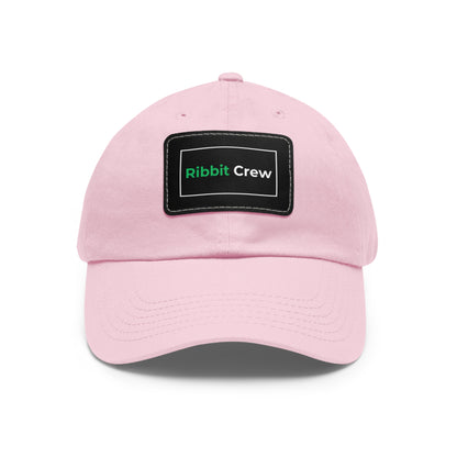 Dad Hat - Ribbit Crew Pepecoin Hodlers Leather Patch