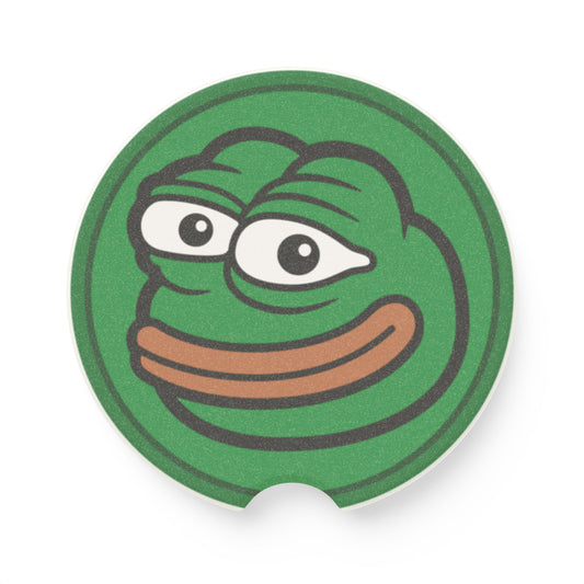 Car Coaster with Pepecoin Frog Logo