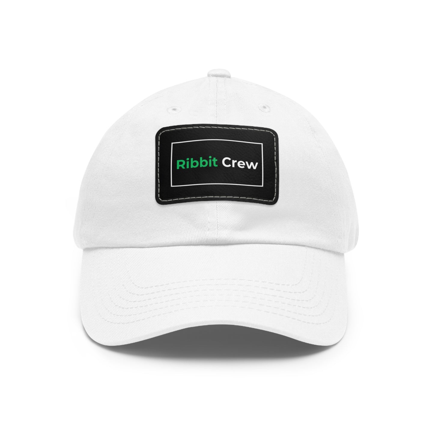 Dad Hat - Ribbit Crew Pepecoin Hodlers Leather Patch