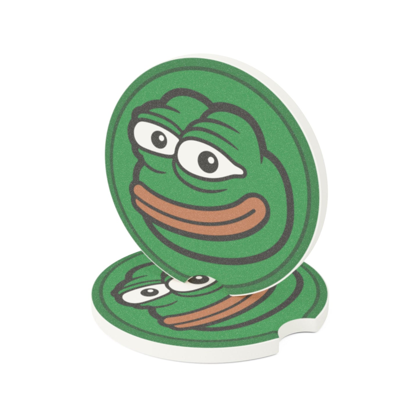 Car Coaster with Pepecoin Frog Logo